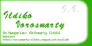 ildiko vorosmarty business card